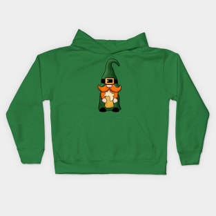 Cute Redhead Irish Gnome Kids Hoodie